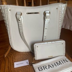 NWT Brahmin handbag with matching wallet.